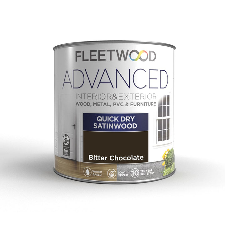 Fleetwood Advanced Satinwood Quick Dry - Bitter Chocolate 750ml