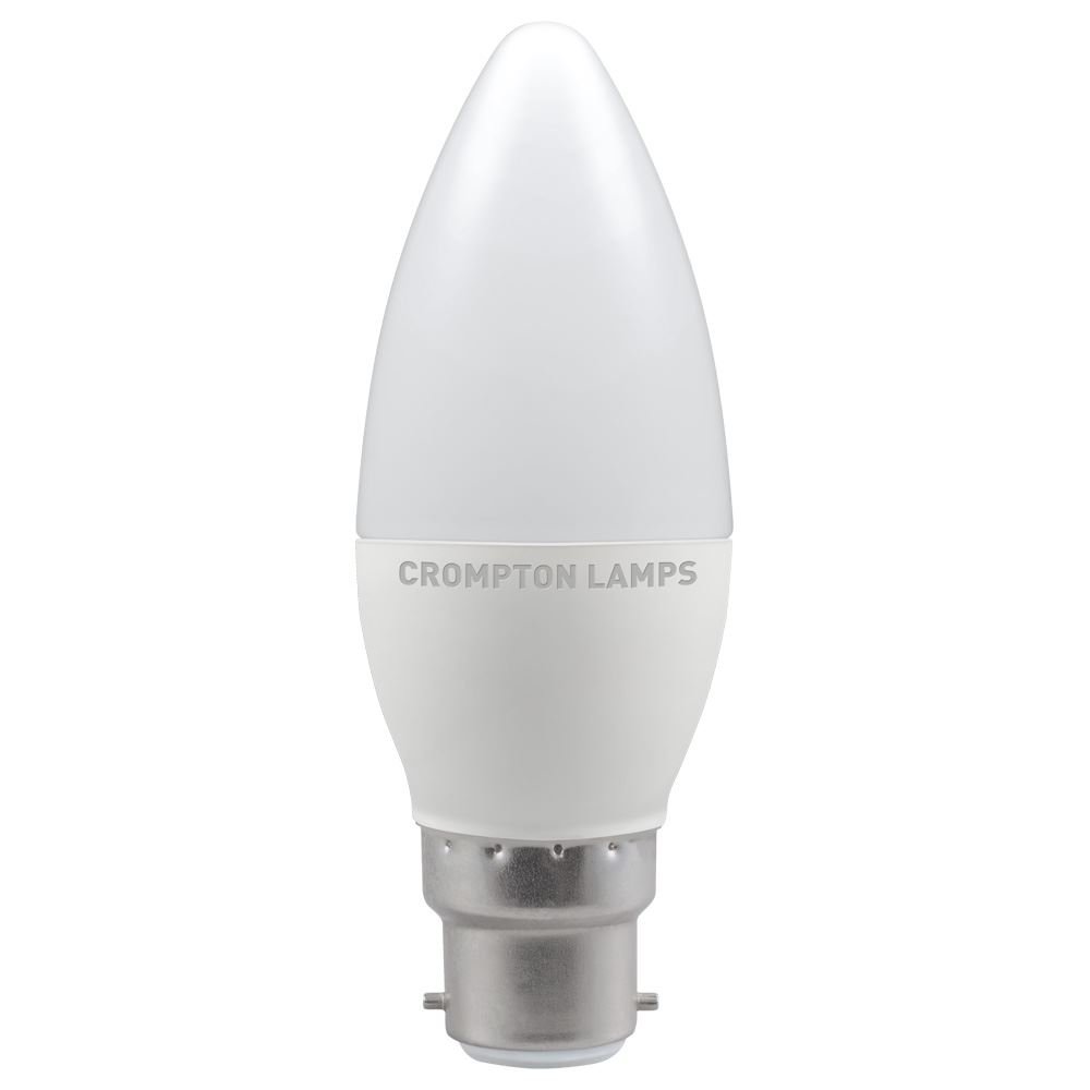 5.5W LED Candle Thermal Plastic BC-B22d Warm White Bulb
