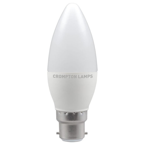5.5W LED Candle Thermal Plastic BC-B22d Warm White Bulb