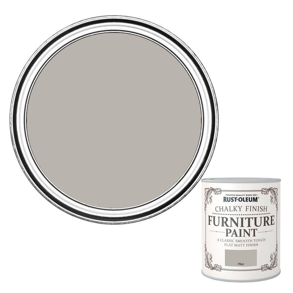 Rust-Oleum Chalky Finish Furniture Paint 750ml - Flint