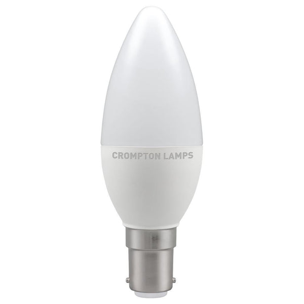 Crompton 5.5W SBC-B15d LED Candle Warm White Light Bulb