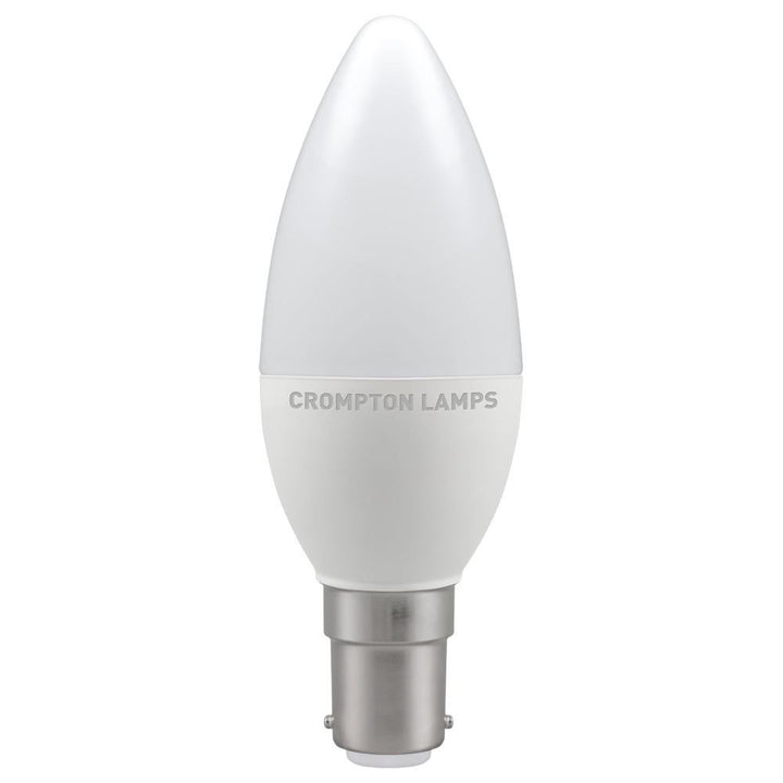 Crompton 5.5W SBC-B15d LED Candle Warm White Light Bulb