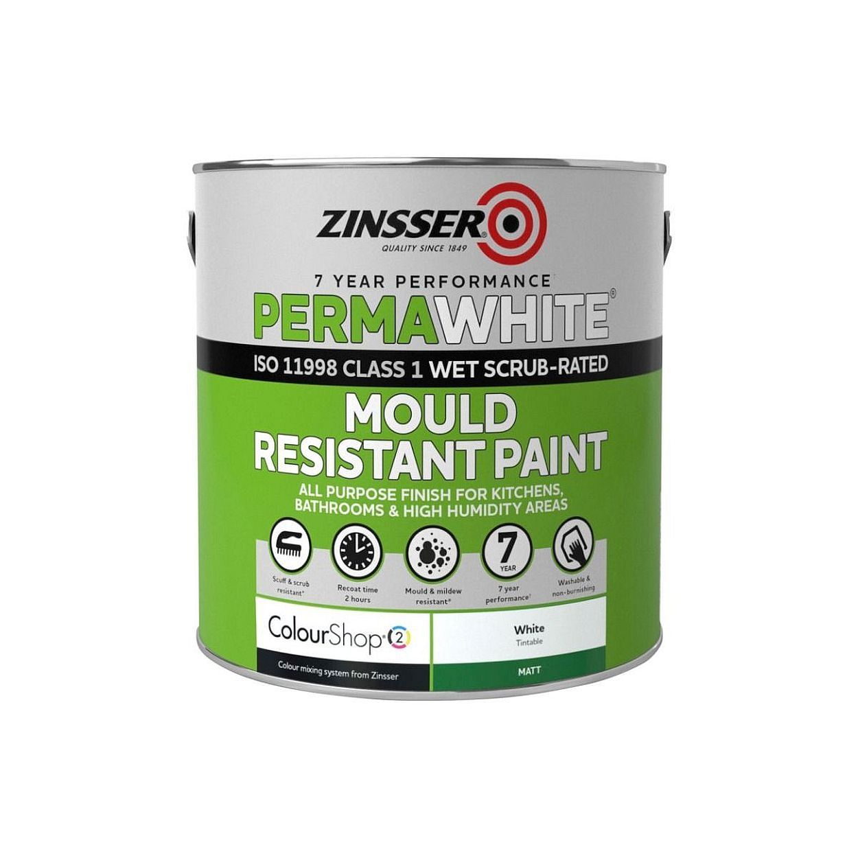Zinsser Perma-White Mould Resistant Interior Paint - Matt