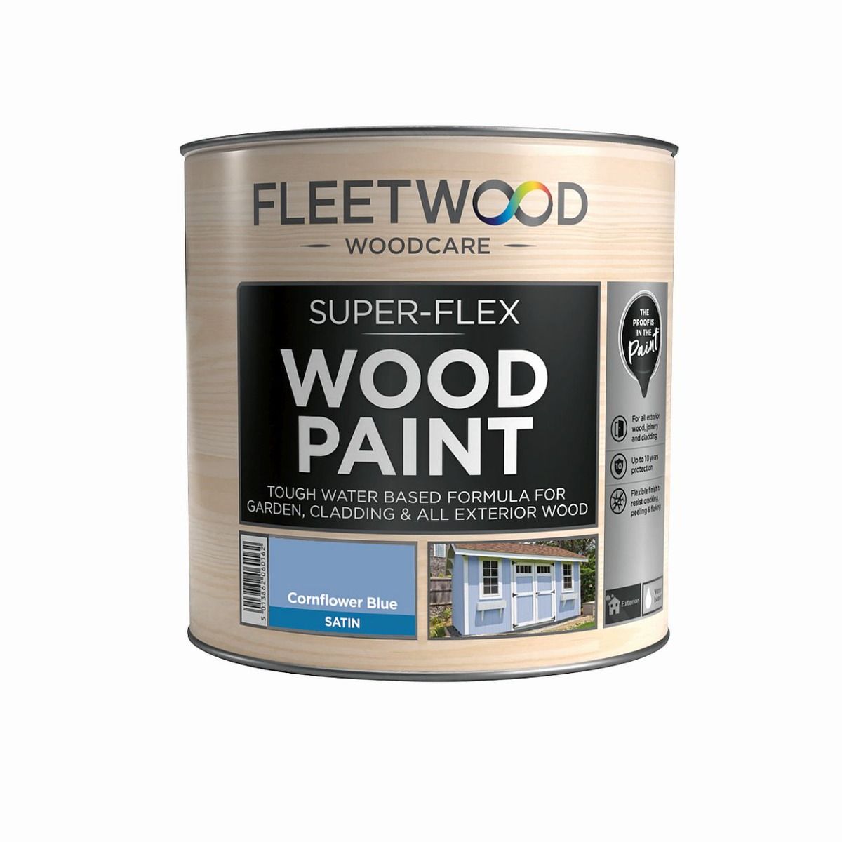 Fleetwood Super Flex Wood Paint - Cornflower Blue Satin 1L