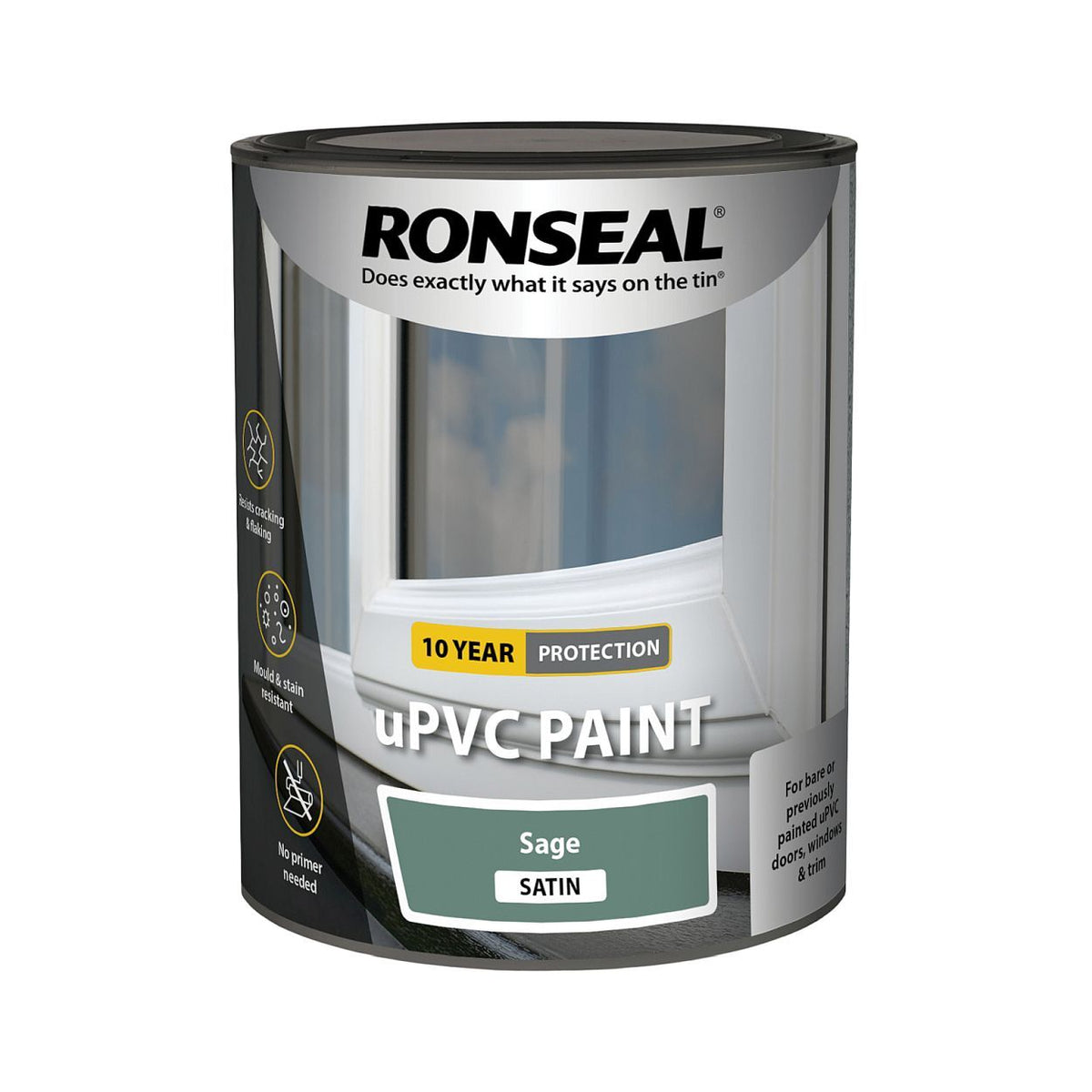 Ronseal uPVC Paint Sage Satin 750ml Smyth's Homevalue