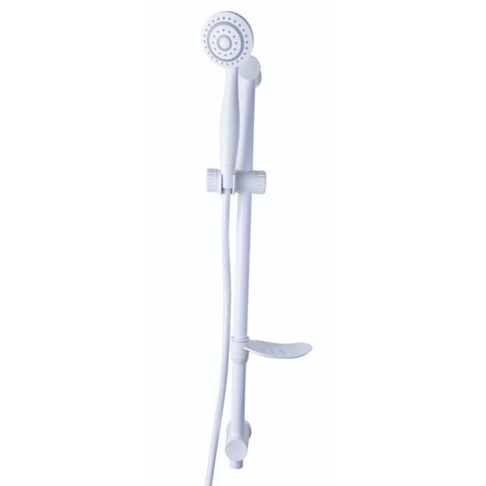Titan Shower White Riser Rail Set