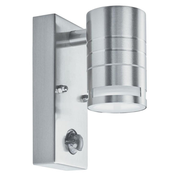 METRO LED OUTDOOR PORCHE WALL LIGHT BRACKET WITH PIR SENSOR - STAINLESS STEEL