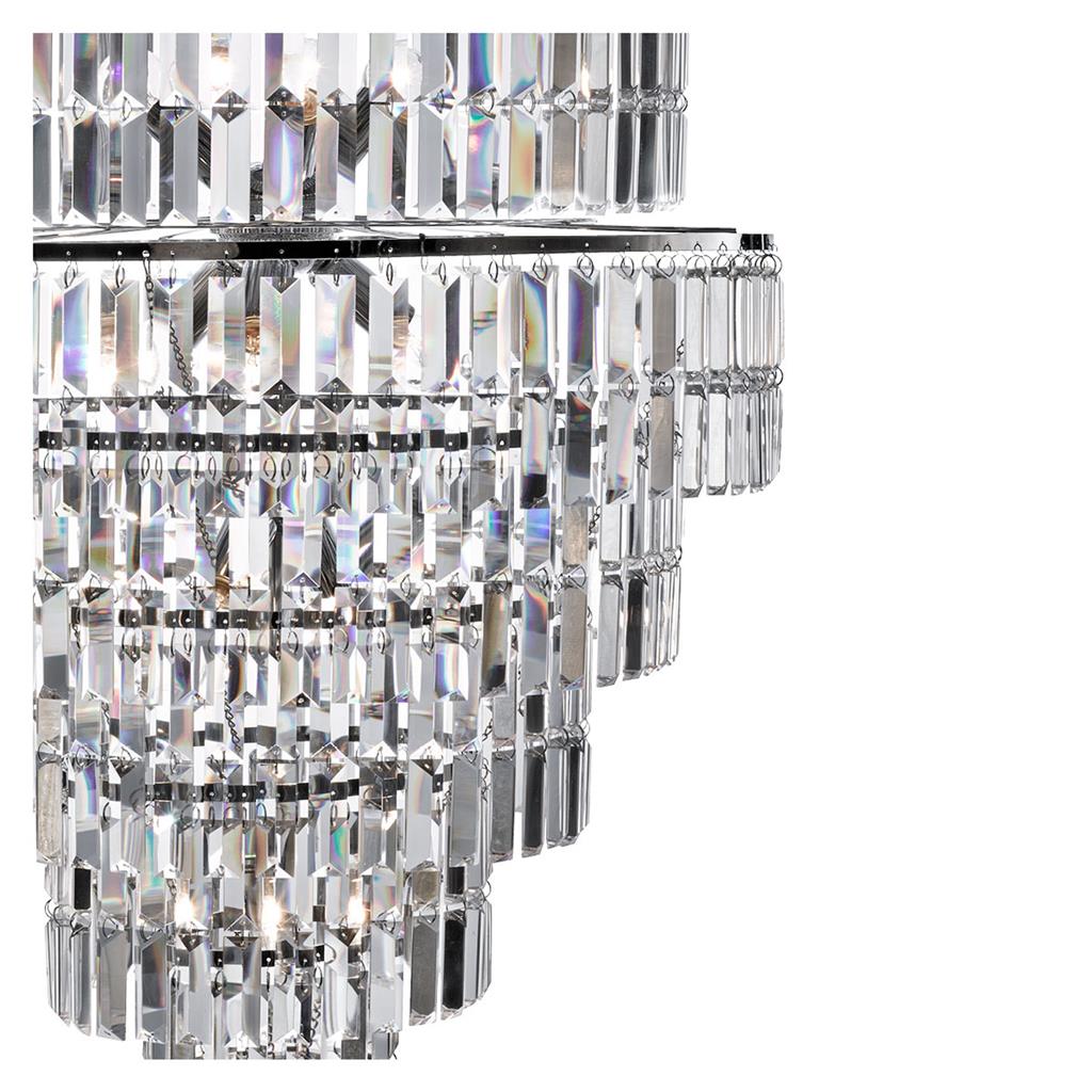 Empire 13 Light Chandelier - Chrome & Clear Crystal