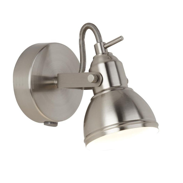 FOCUS 1 LIGHT SATIN SILVER INDUSTRIAL SPOTLIGHT