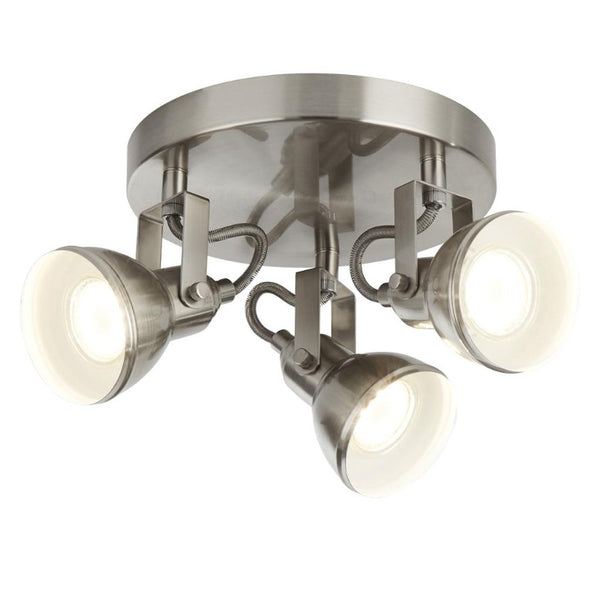 FOCUS 3 LIGHT INTERIOR INDUSTRIAL SPOTLIGHT - SATIN SILVER