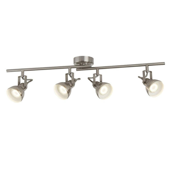 FOCUS 4 LIGHT INDUSTRIAL SPOTLIGHT BAR - SATIN SILVER