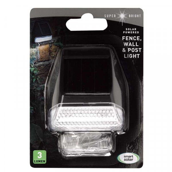 Wall, Fence & Post Solar Garden Light 3 Lumen 4 Pack