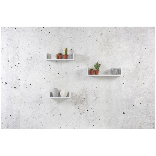 Duraline 3pc White U-Shelf - 42 X 10cm