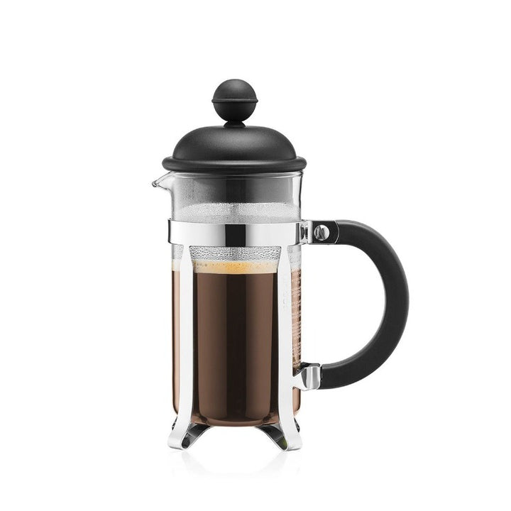 Bodum CAFFETTIERA French press coffee maker with plastic lid, 3 cup, 0.35 l, 12 oz, stainless steel