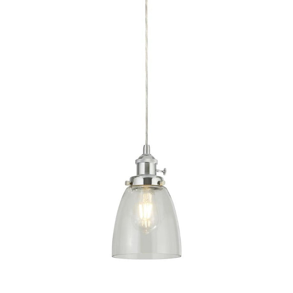 CAMDEN CEILING PENDANT LIGHT- CHROME & CLEAR GLASS
