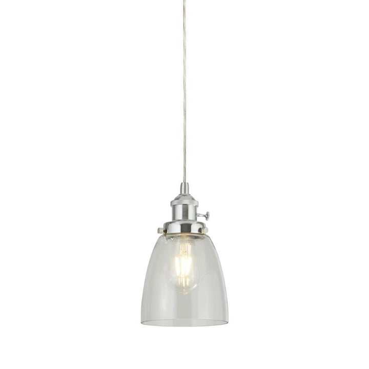 CAMDEN CEILING PENDANT LIGHT- CHROME & CLEAR GLASS