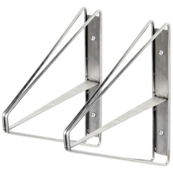 Duraline Shelf Bracket double high S/2 stainless steel 24x26,5cm