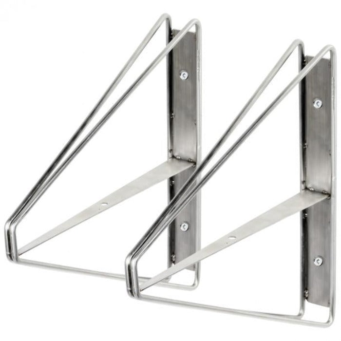 Duraline Shelf Bracket double high S/2 stainless steel 24x26,5cm