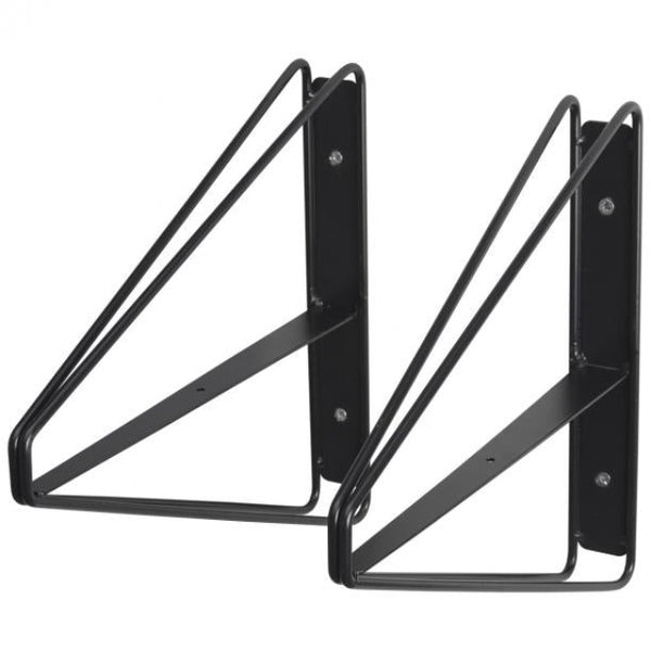 Duraline Shelf Bracket double high S/2 black 24x26,5cm