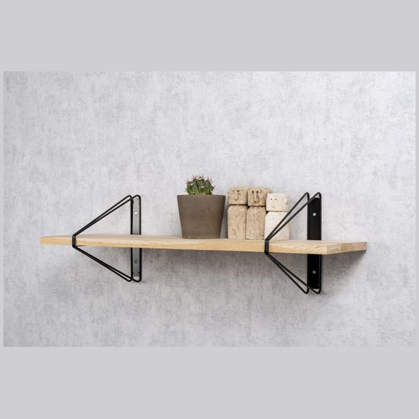 Duraline Shelf Bracket double high S/2 black 24x26,5cm