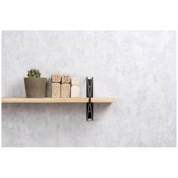 Duraline Shelf Bracket double high S/2 black 24x26,5cm