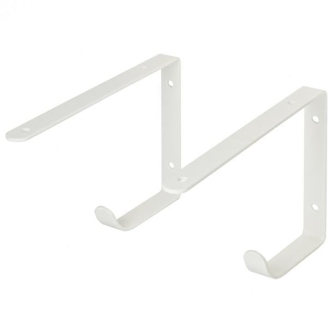 Duraline Shelf Bracket with hook S/2 white 3mm 22x14,5cm