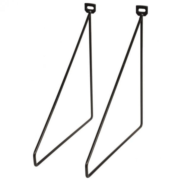 Duraline Shelf Bracket thin S/2 black 5mm 24x26,5cm