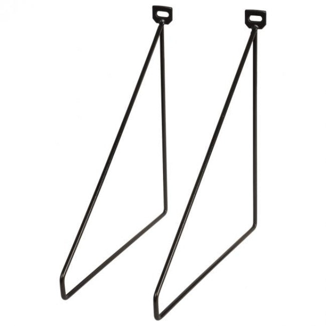 Duraline Shelf Bracket thin S/2 black 5mm 24x26,5cm