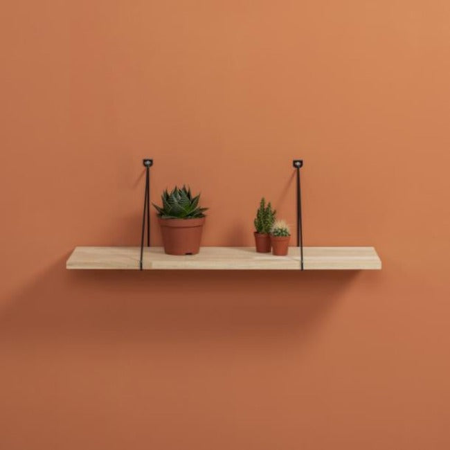 Duraline Shelf Bracket thin S/2 black 5mm 24x26,5cm