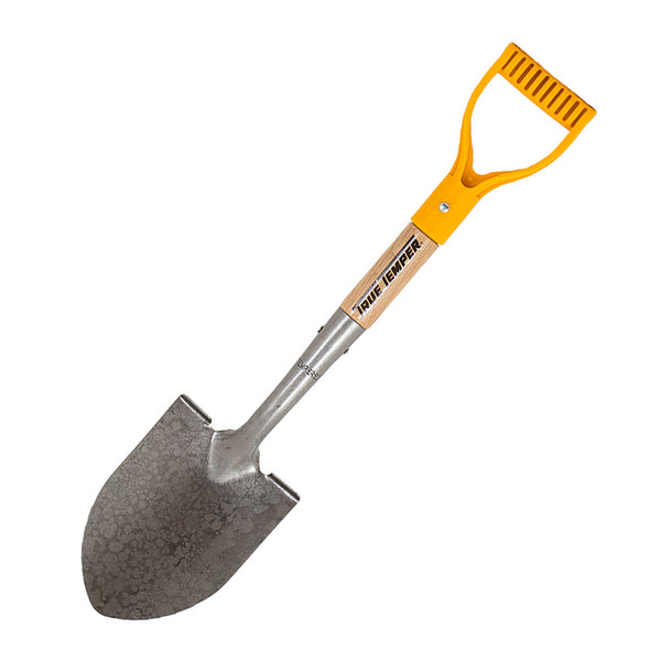 True Temper Round Pointed Micro Shovel with D Grip Wood Handle
