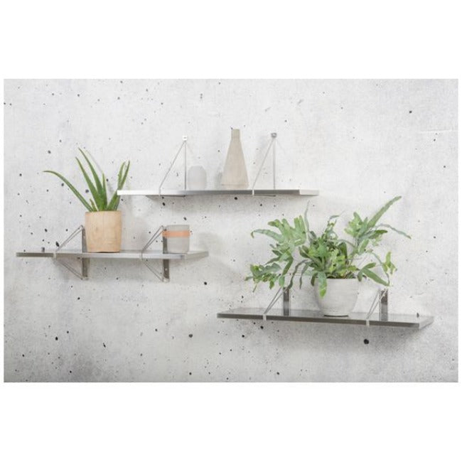 Duraline Shelf Bracket thin S/2 stainless steel 5mm 24x26,5cm