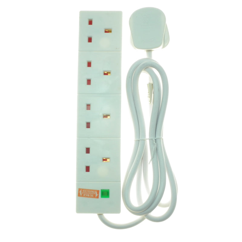 Powermaster 4 Gang 2 Metre Surge Protected Extension Lead.