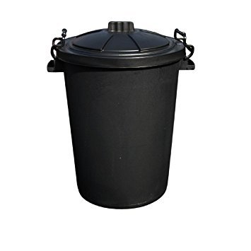 POLYTECH  LTR BLACK DUSTBIN