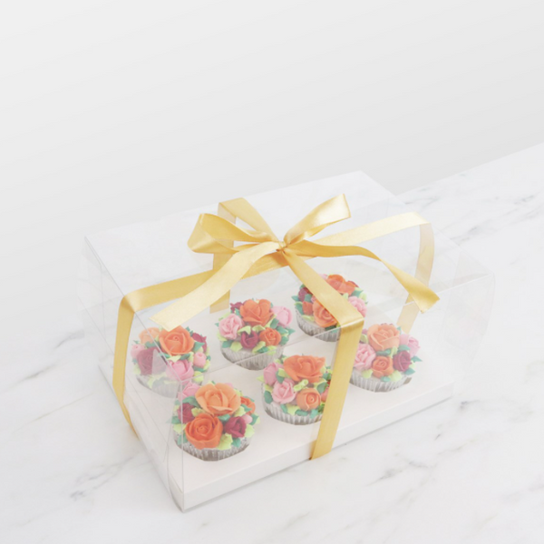 CRYSTAL CAKE BOX - 6 CUPCAKES