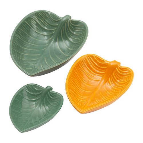 Mason Cash In The Forest Set Of 3 Leaf Serving Dishes