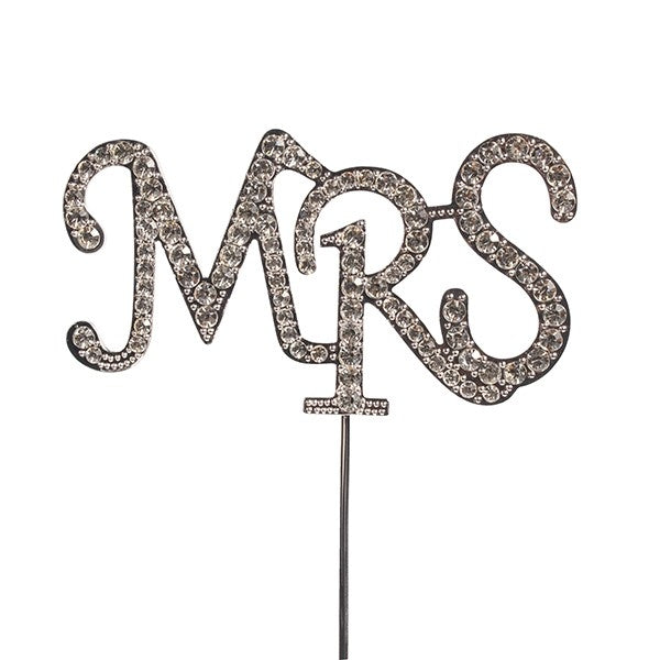 Diamante "MRS" Cake Decoration