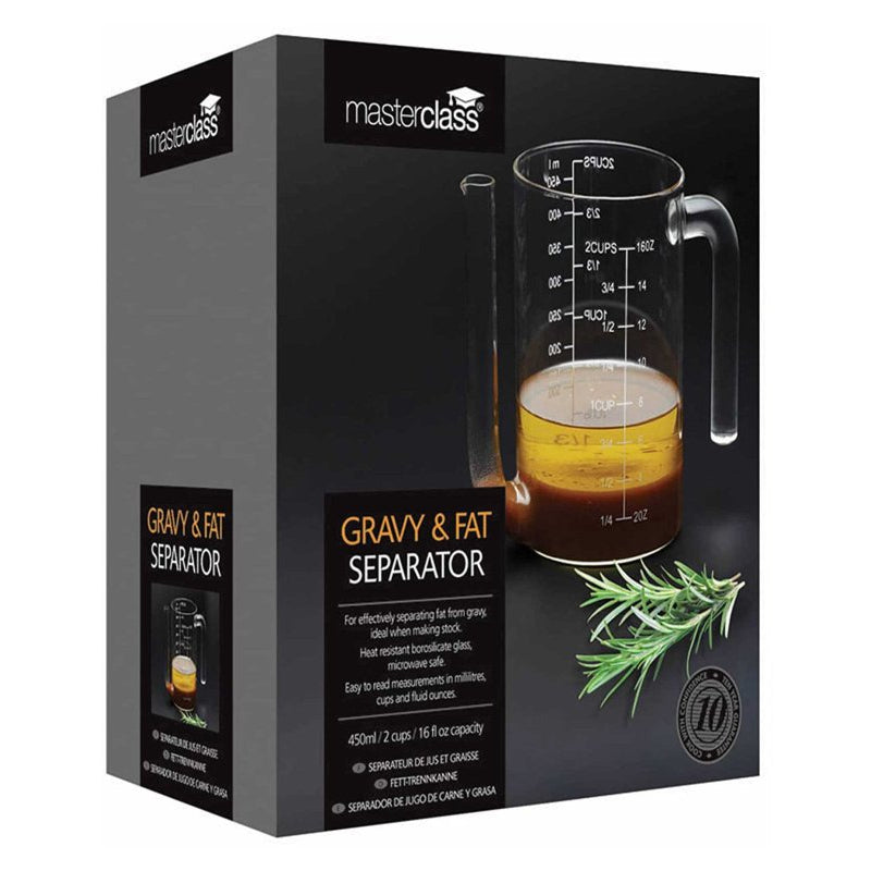MasterClass 450ml Glass Gravy / Fat Separator