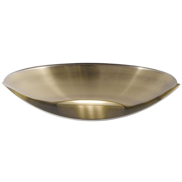 SARDINA LED WALL UPLIGHT - ANTIQUE BRASS & FROSTED GLASS