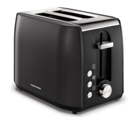 MORPHY 2 SLICE TOASTER - EQUIP RANGE - BLACK