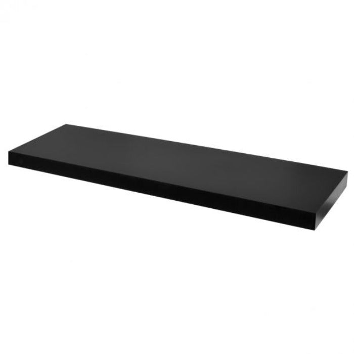 Duraline Floating shelf XL4 Push Fix Black Lacquered 38mm 80x23,5cm