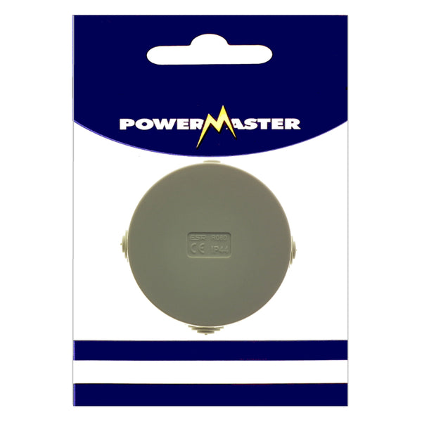 Powermaster Electrical Round Junction Box 80mm IP44