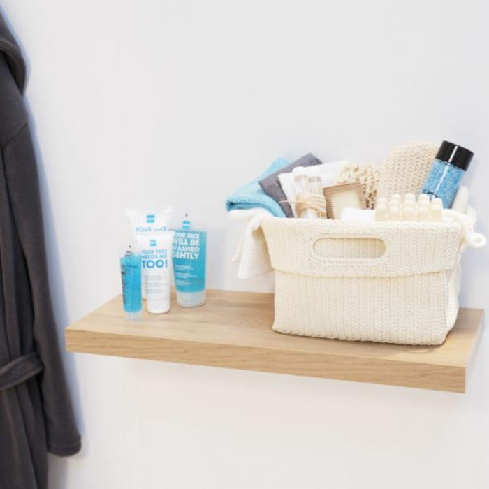 Duraline Floating Shelf XL4 Push Fix Knotty Oak 38mm 60x23,5cm