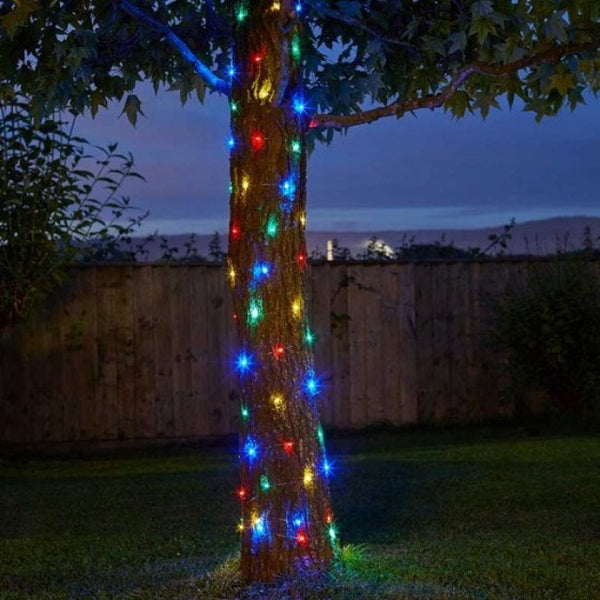 Firefly String Lights - 100 Multi Coloured LEDs Solar Garden Light