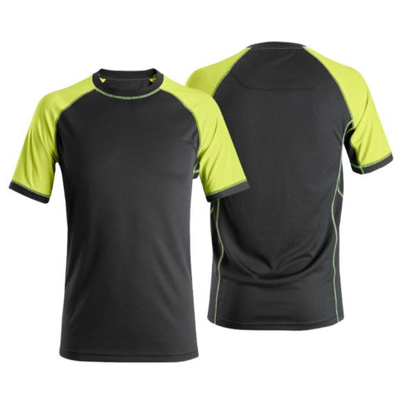 Snickers 2505 Neon T Shirt | Snickers T Shirts High Visibility Black/Yellow
