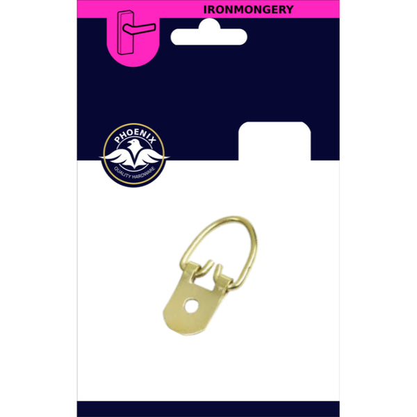 Heavy Duty Brass Picture Hanger - 3 Pack