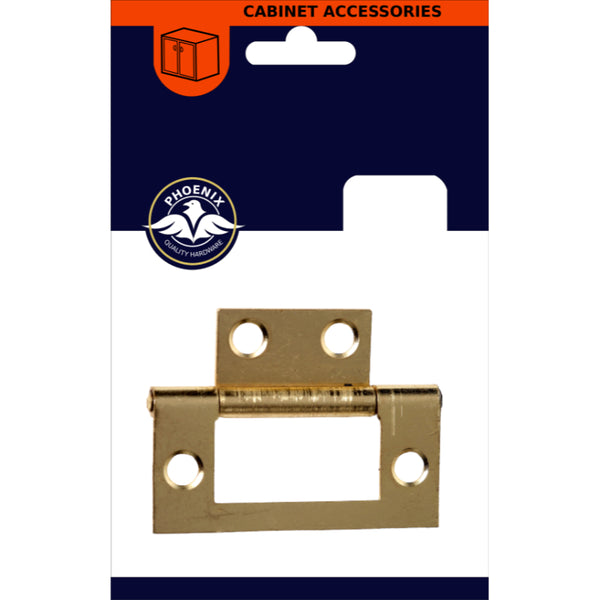 50mm (2") Brass Flush Hinge - 2 Pieces