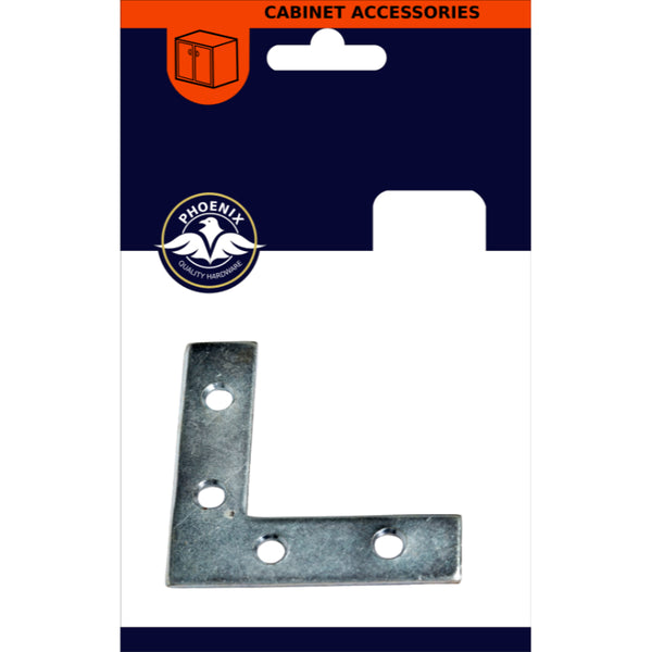 2 Inch Zinc Coated Corner Plate - 4 Pack