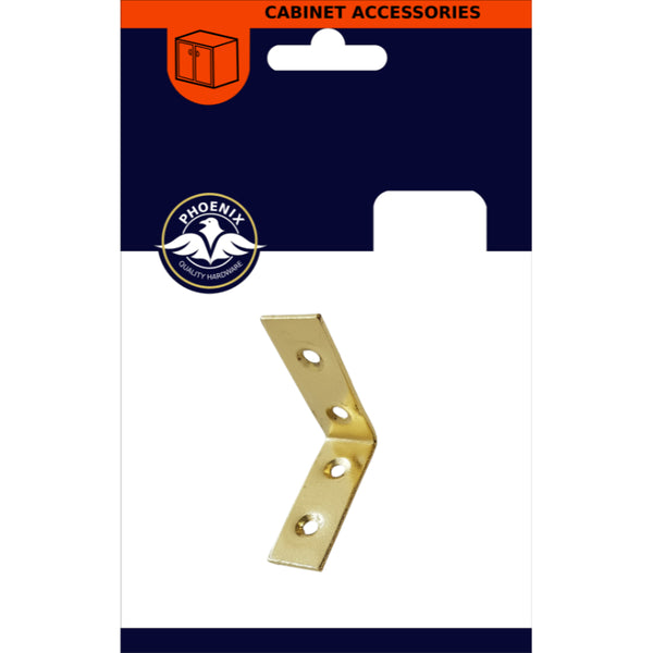 2 Inch Brass Corner Brace - 4 Pack