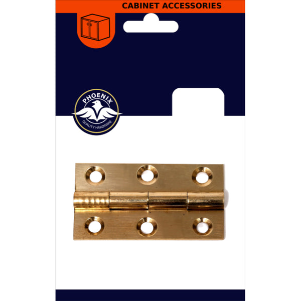 1 Inch Brass Butt Hinge - 2 Pack