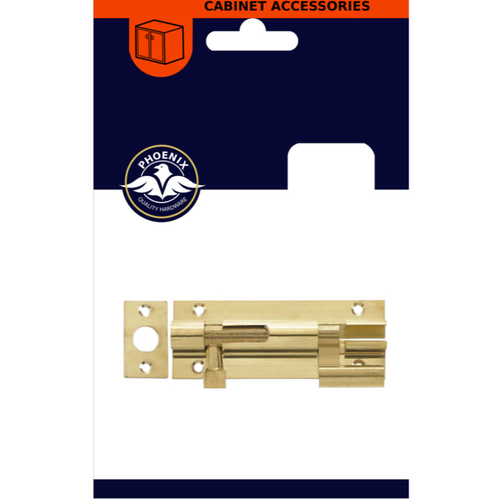 4 Inch Necked Brass Barrel Bolt